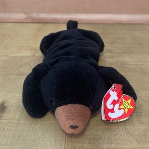 1995 Blackie the bear, beanie baby Ty